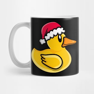 Cute Rubber Duck in Santa Hat Mug